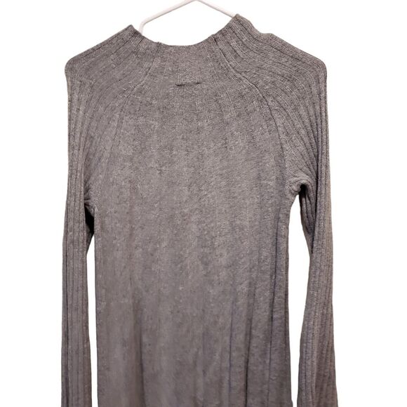 WOMENS ANTHROPOLOGIE GRAY KNIT DRESS WITH YELLOW TRIM SIZE X SMALL - Picture 2 of 8